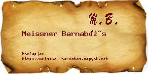 Meissner Barnabás névjegykártya